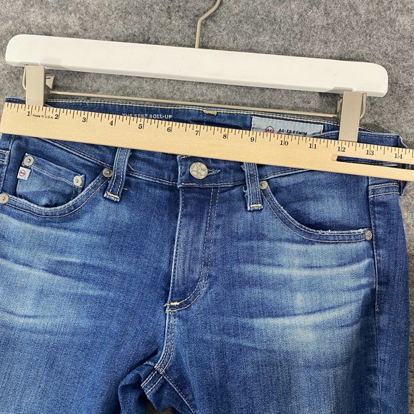 AG Adriano Goldschmied Jeans 26 Blue Denim Mid Rise Cigarette Cuffed - Picture 7 of 14